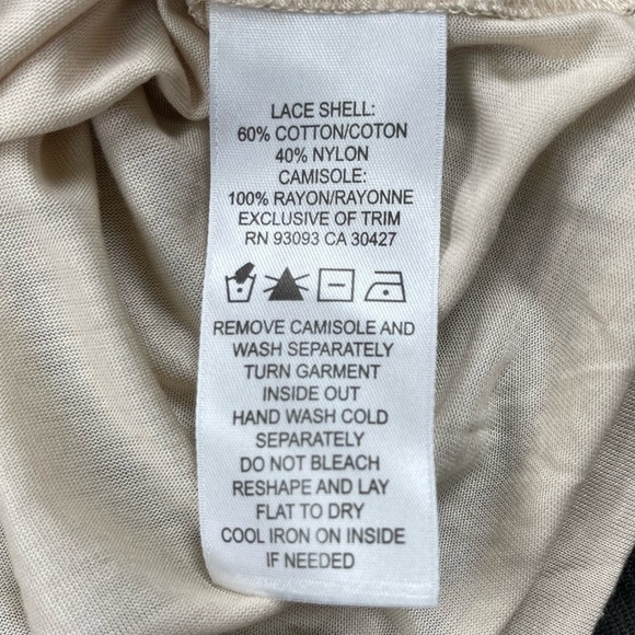 Nic + Zoe Dress Womens Small‎ Grey Taupe Crochet Lace Overlay Slip Asymmetrical - Picture 13 of 13